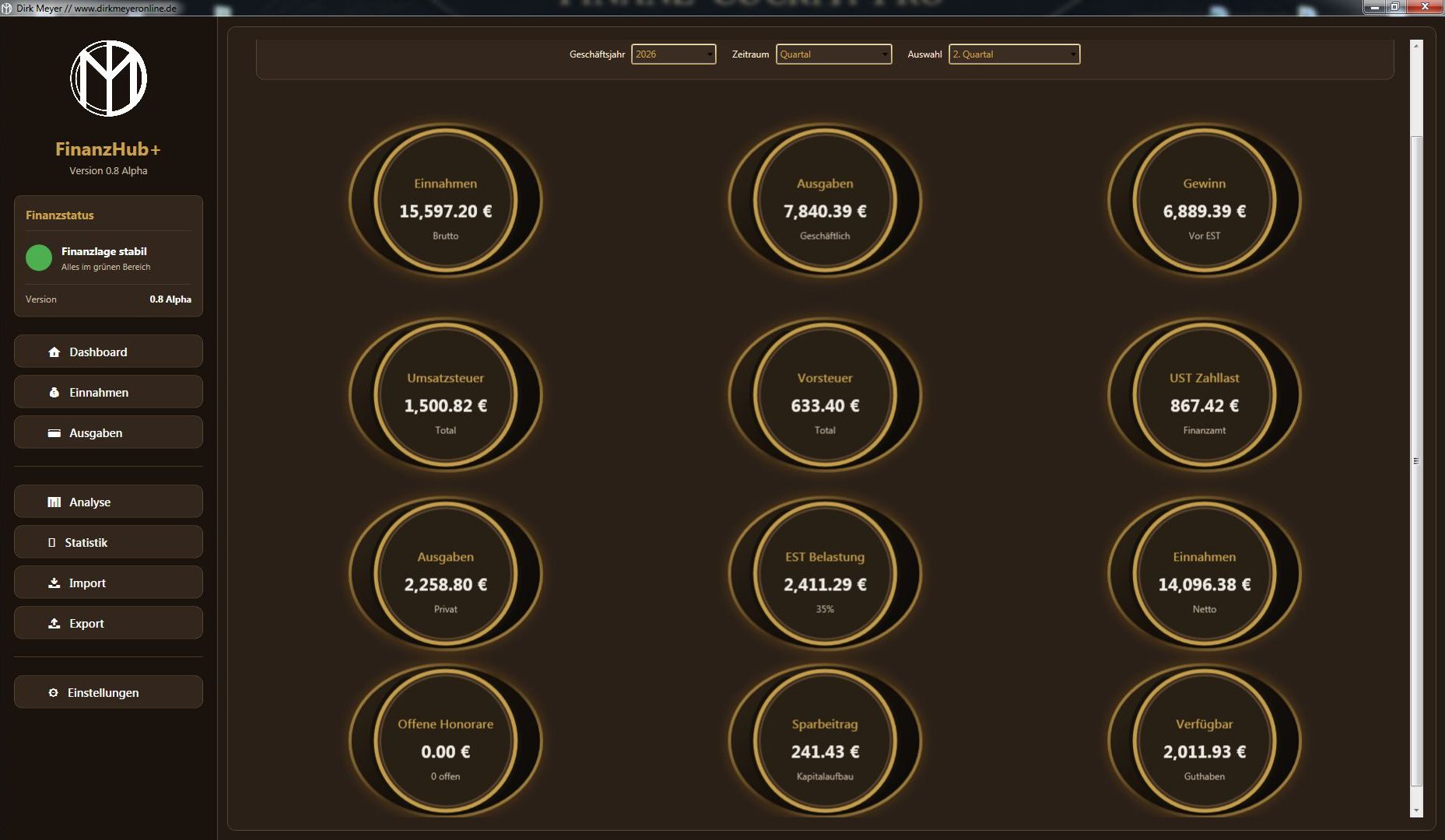 FinanzHub+ Dashboard